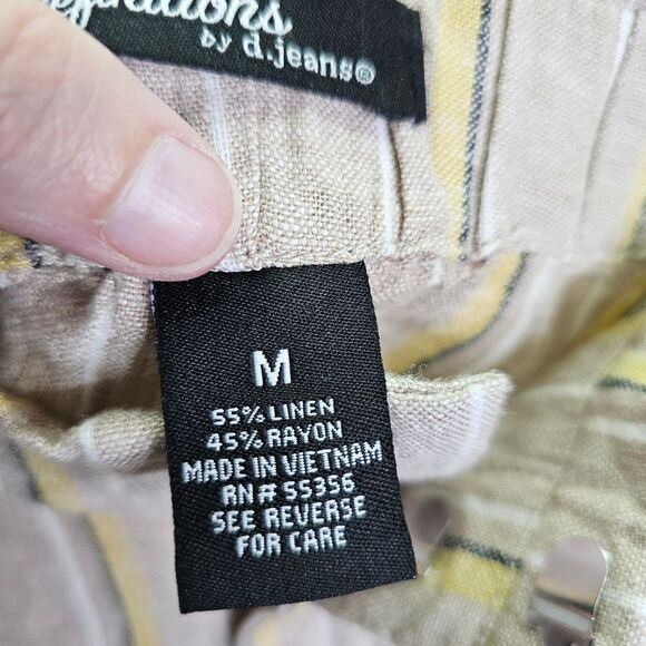 Definitions by d. jeans Striped Flowy Linen Shorts Size Medium - Picture 8 of 10